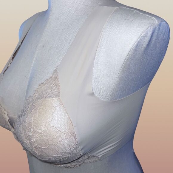 NWT Tan Lace Wireless Racerback Bra Size 3XL - Picture 3 of 9